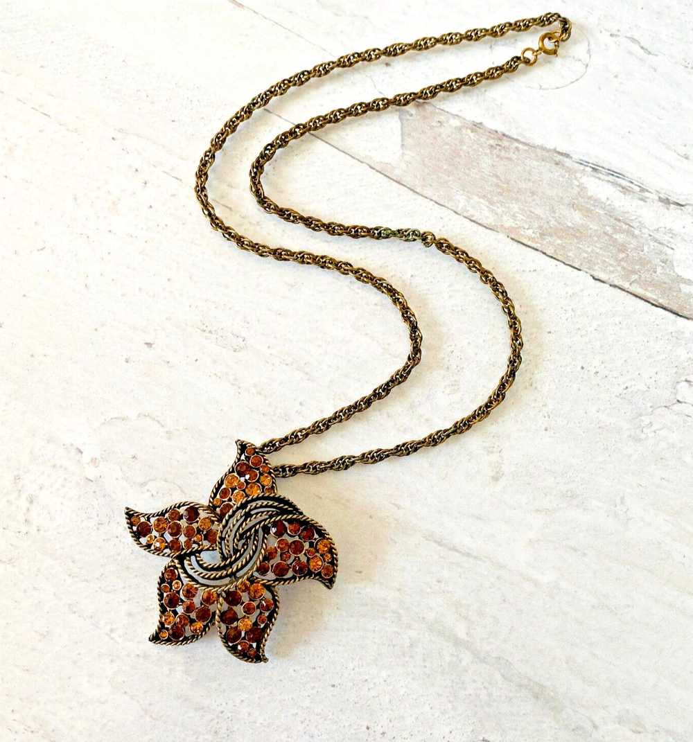 VTG Kramer of New York Starfish Pendant Necklace … - image 2