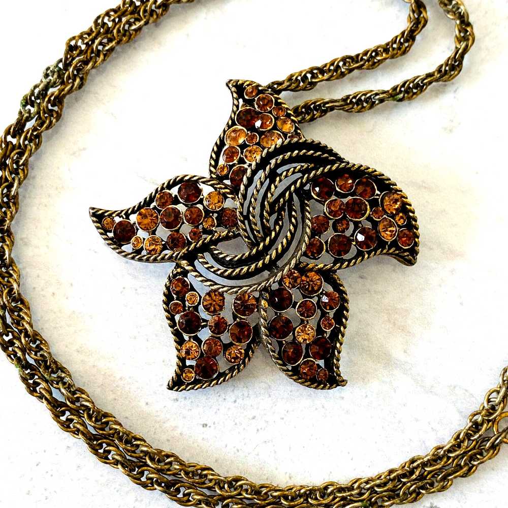 VTG Kramer of New York Starfish Pendant Necklace … - image 5
