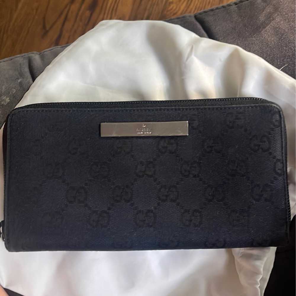 Vintage black gucci wallet with duster - image 2