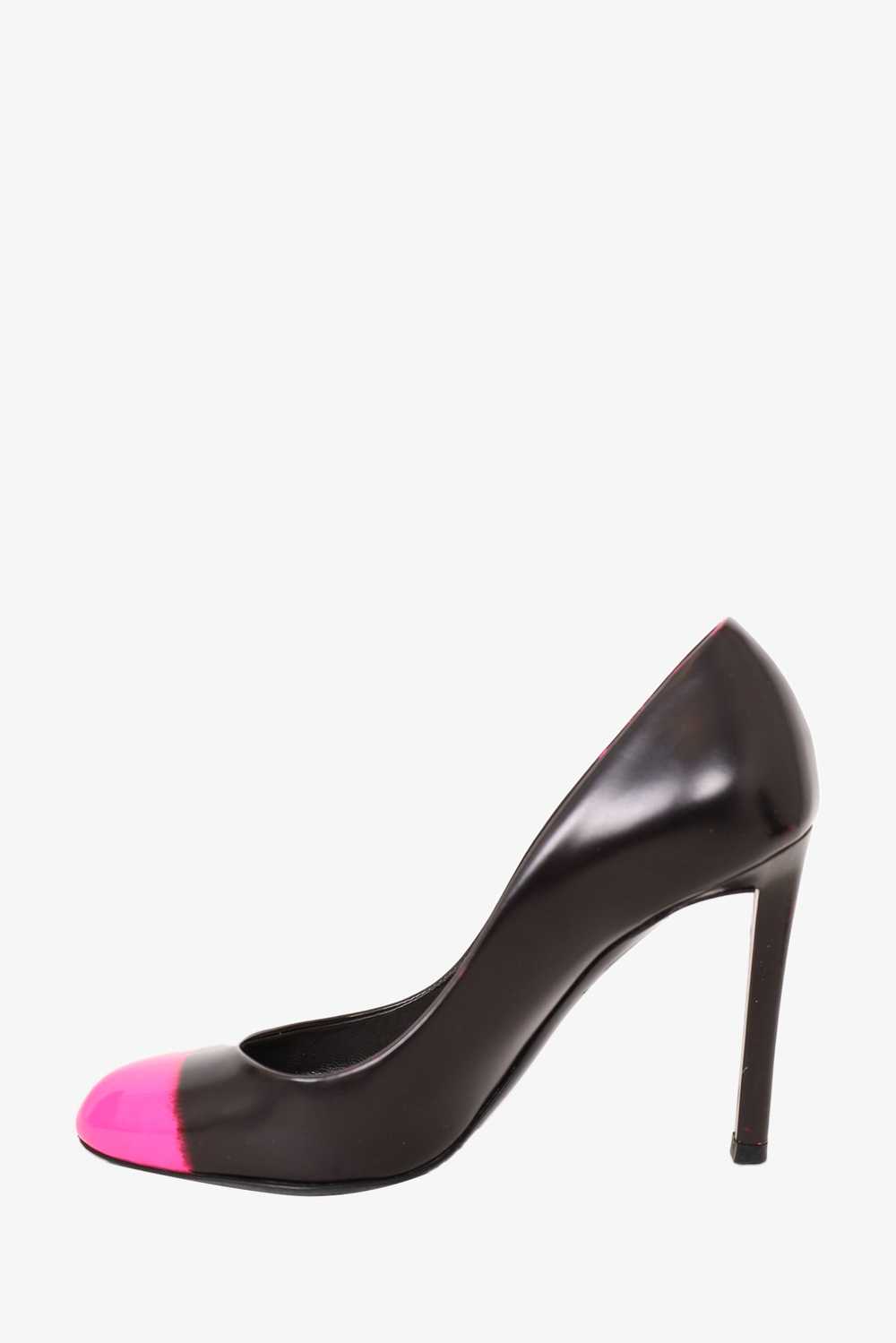 Christian Dior Black with Neon Pink Toe Leather P… - image 3