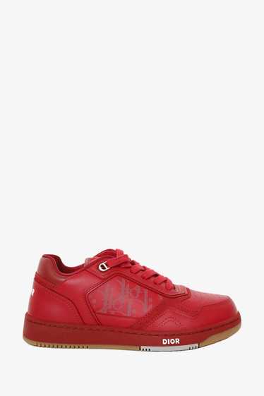 Christian Dior Red Oblique Leather B27 Low Top Sne