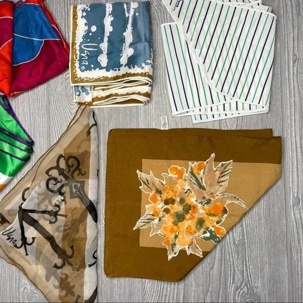 Vintage uzra scarfs / scarves bundle of 9 multi c… - image 3