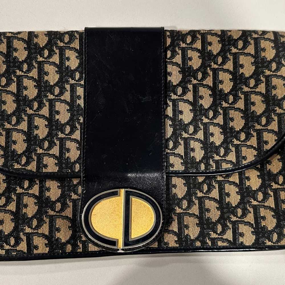 Vintage Dior Monogramme Clutch 12 inches Clasp - image 1