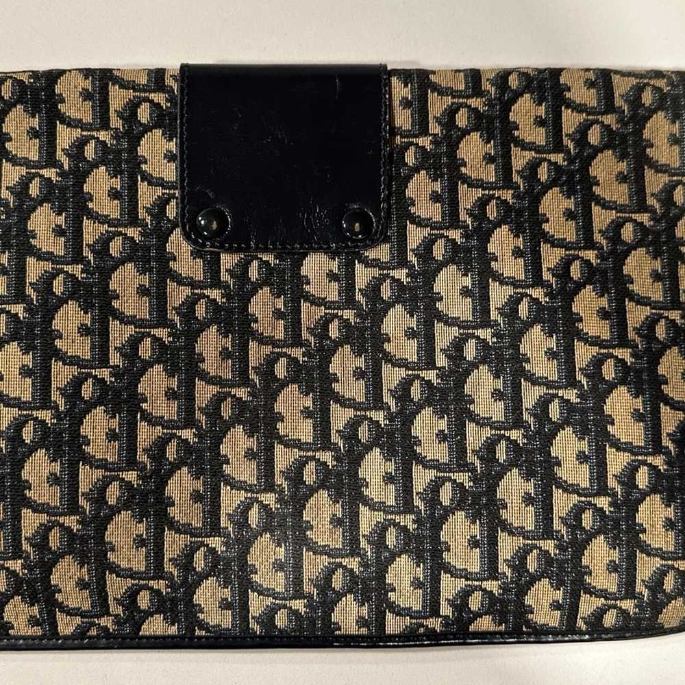 Vintage Dior Monogramme Clutch 12 inches Clasp - image 3