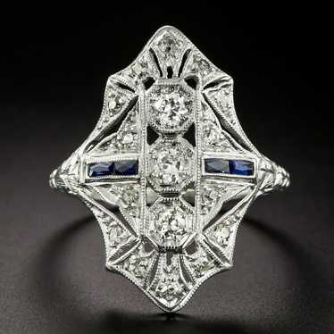 Art Deco Diamond and Sapphire* Dinner Ring