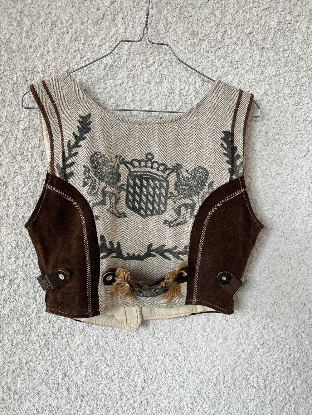 Austrian vest - Cotton and Austrian leather vest - image 4