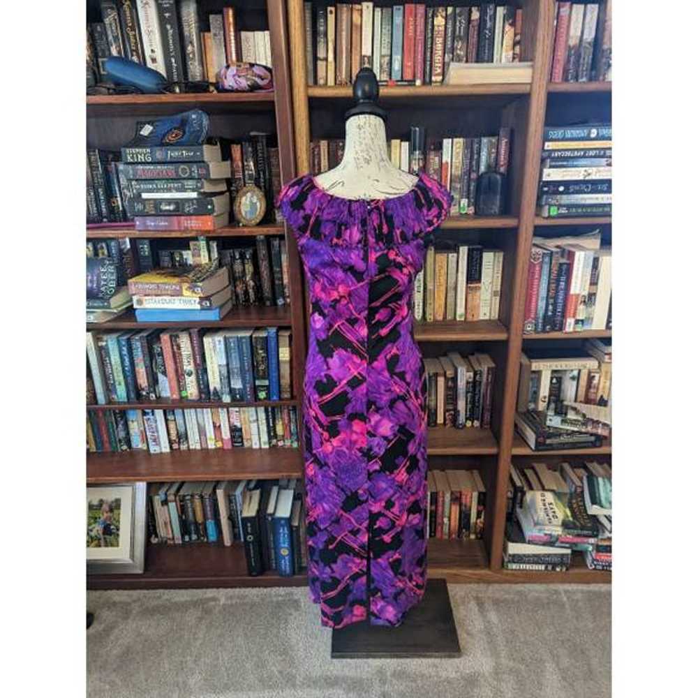Alice of California vintage 70s purple maxi dress… - image 2