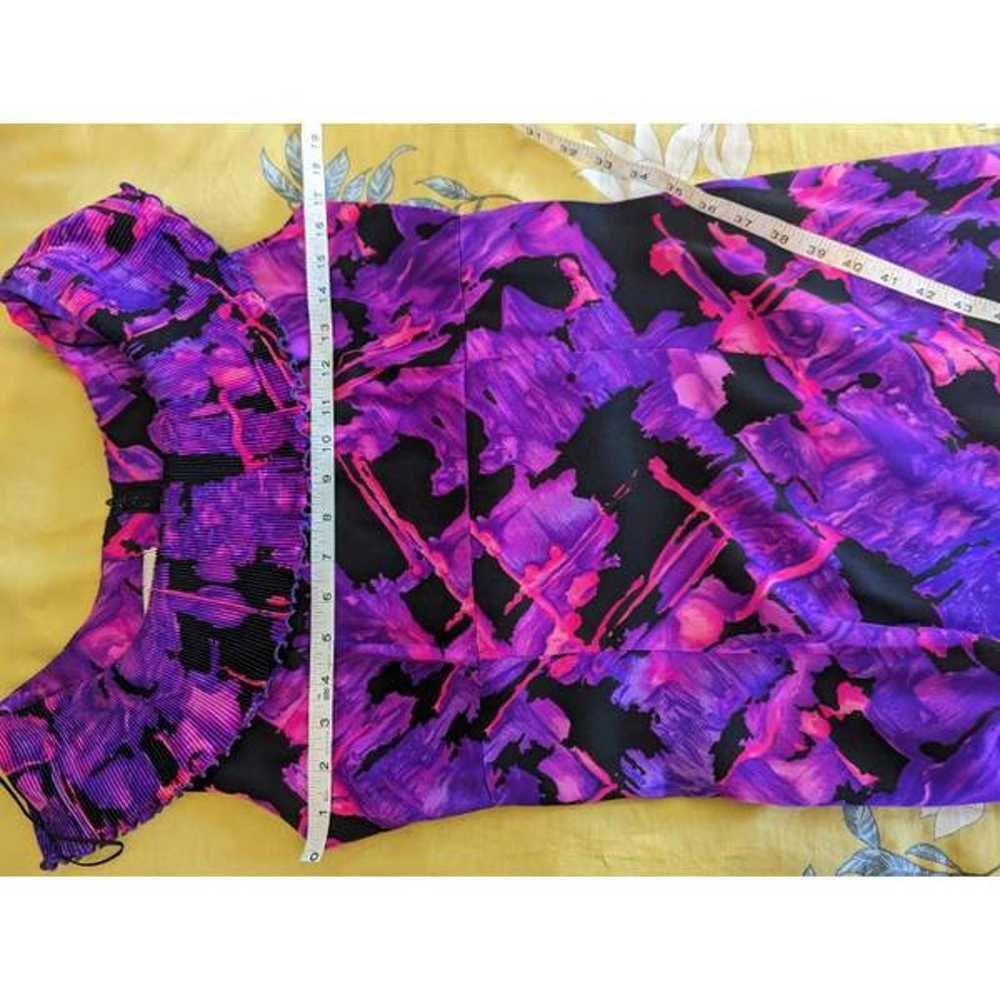 Alice of California vintage 70s purple maxi dress… - image 6