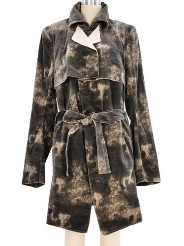 Ann Demeulemeester Tie Dyed Velvet Coat