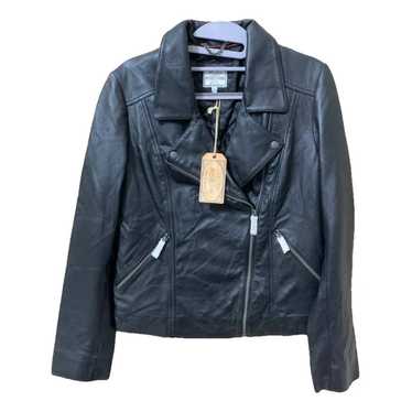 Fat Face Leather biker jacket - image 1