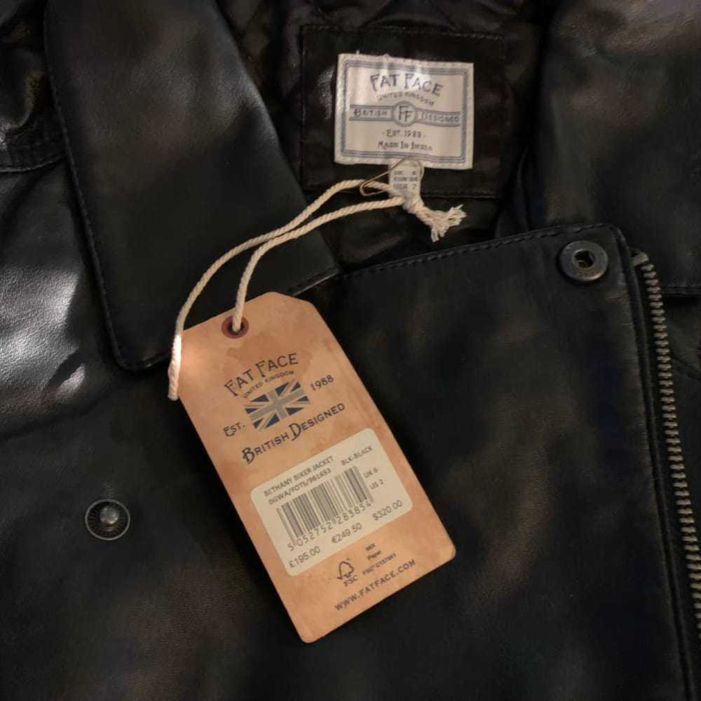 Fat Face Leather biker jacket - image 3