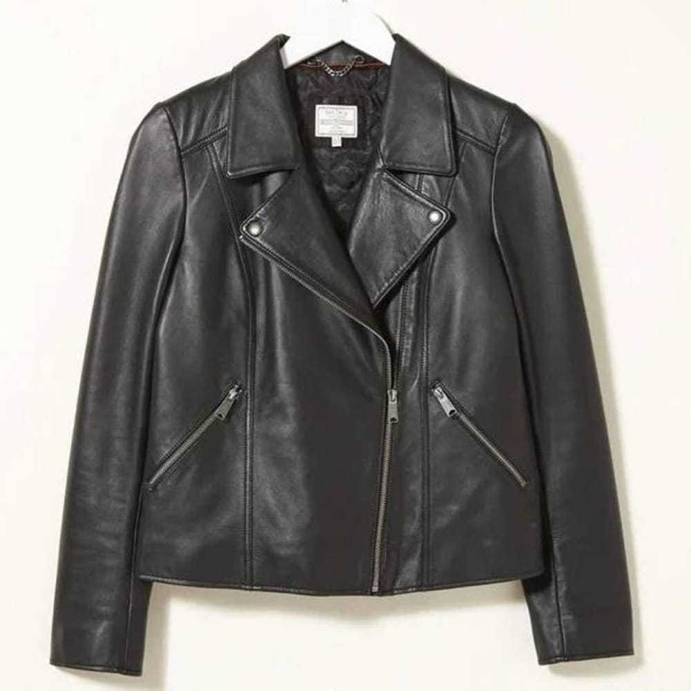 Fat Face Leather biker jacket - image 8
