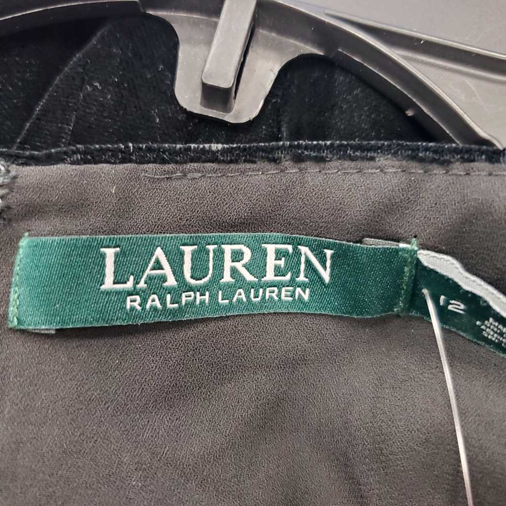 Lauren Ralph Lauren Women Black Velvet Dress Sz 1… - image 3