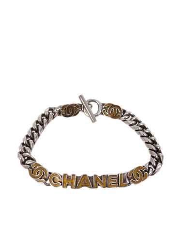 CHANEL Pre-Owned 2000 logo-lettering chunky brace… - image 1