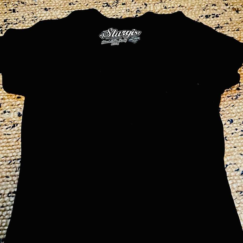 Harley Davidson Sturgis Rhinestone T-shirt L - image 4