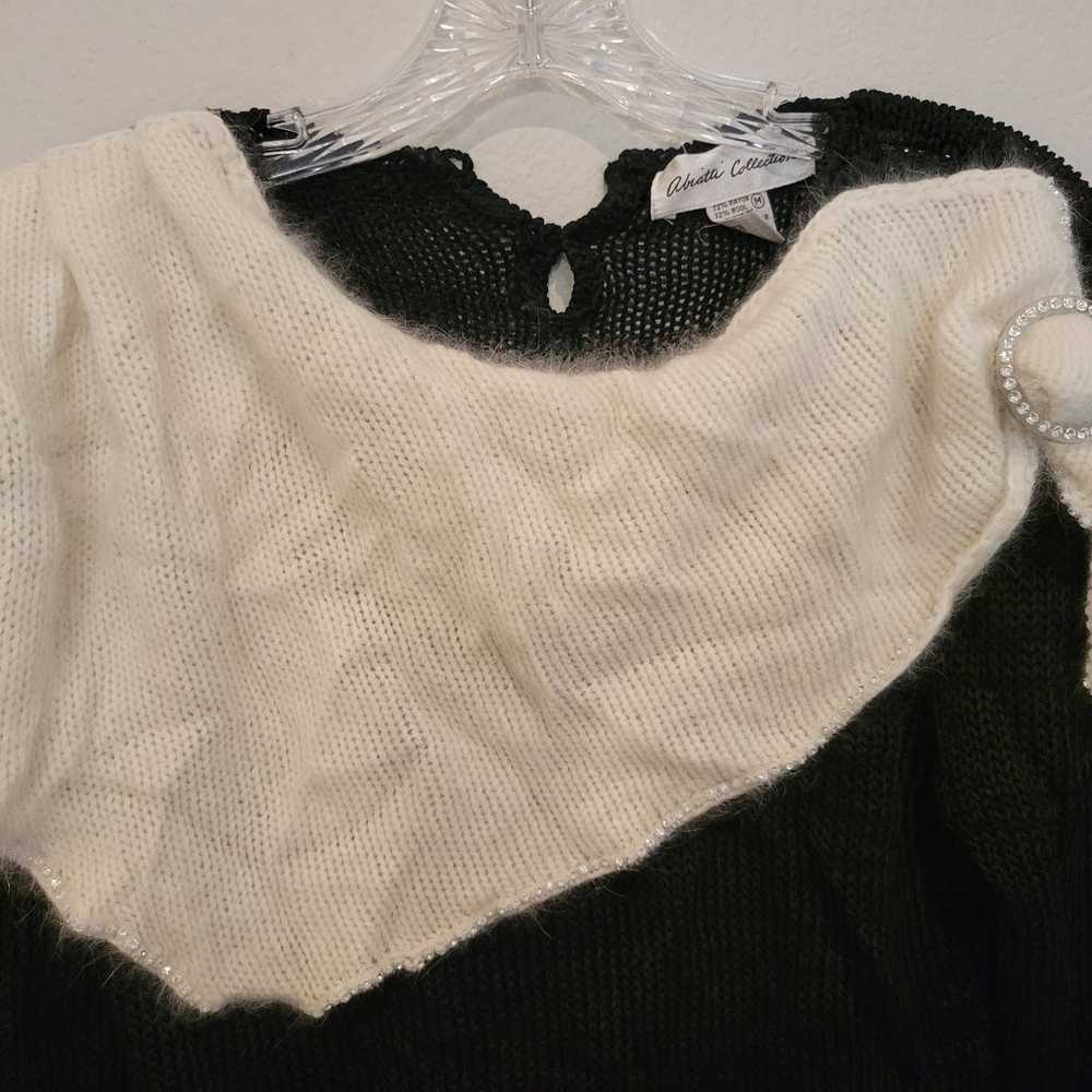 Vintage Black Sweater 1980's - image 2