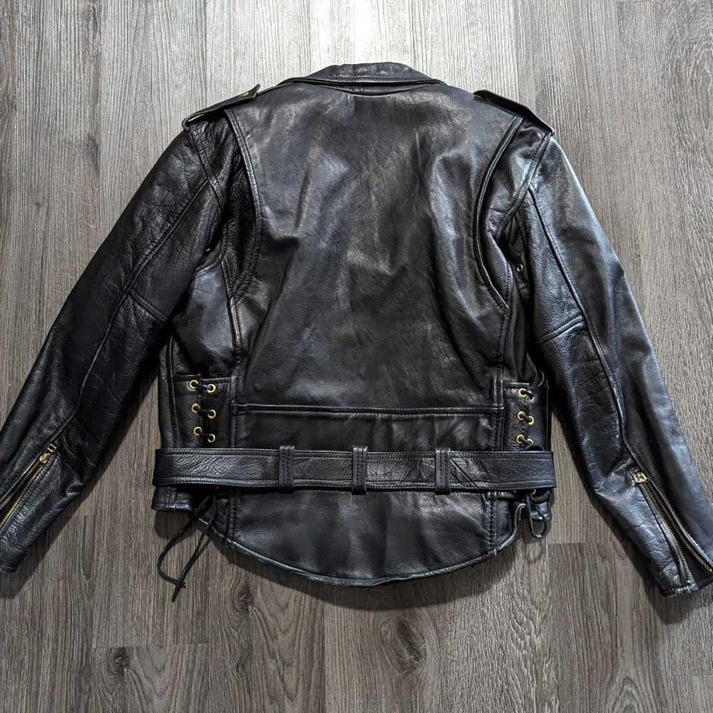 Vintage Leather Motorcycle Jacket - image 5