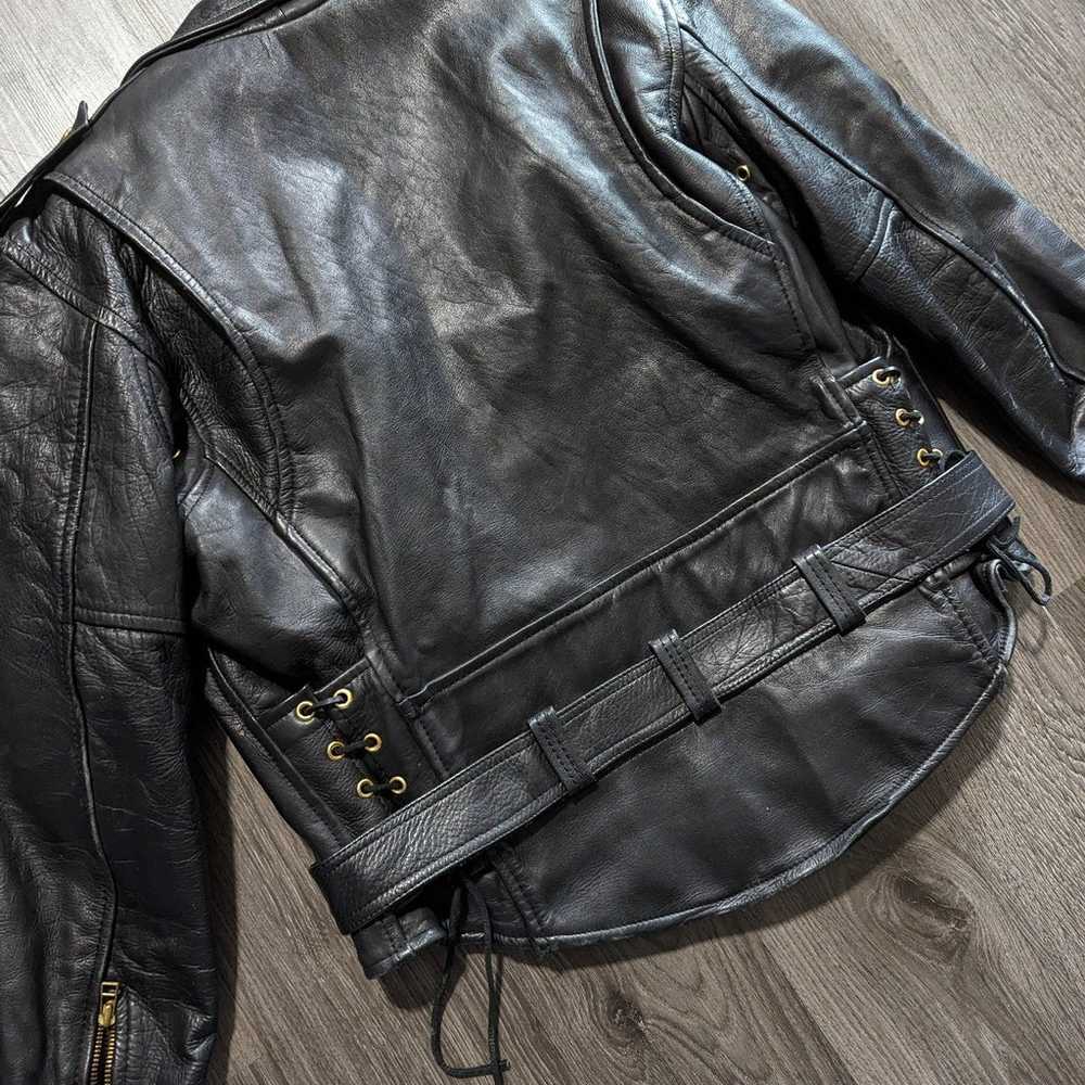 Vintage Leather Motorcycle Jacket - image 6