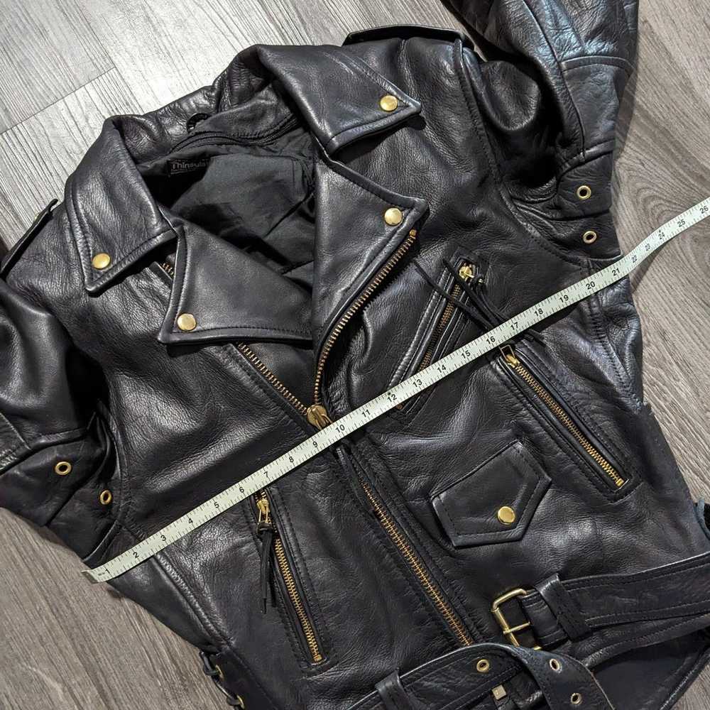 Vintage Leather Motorcycle Jacket - image 7