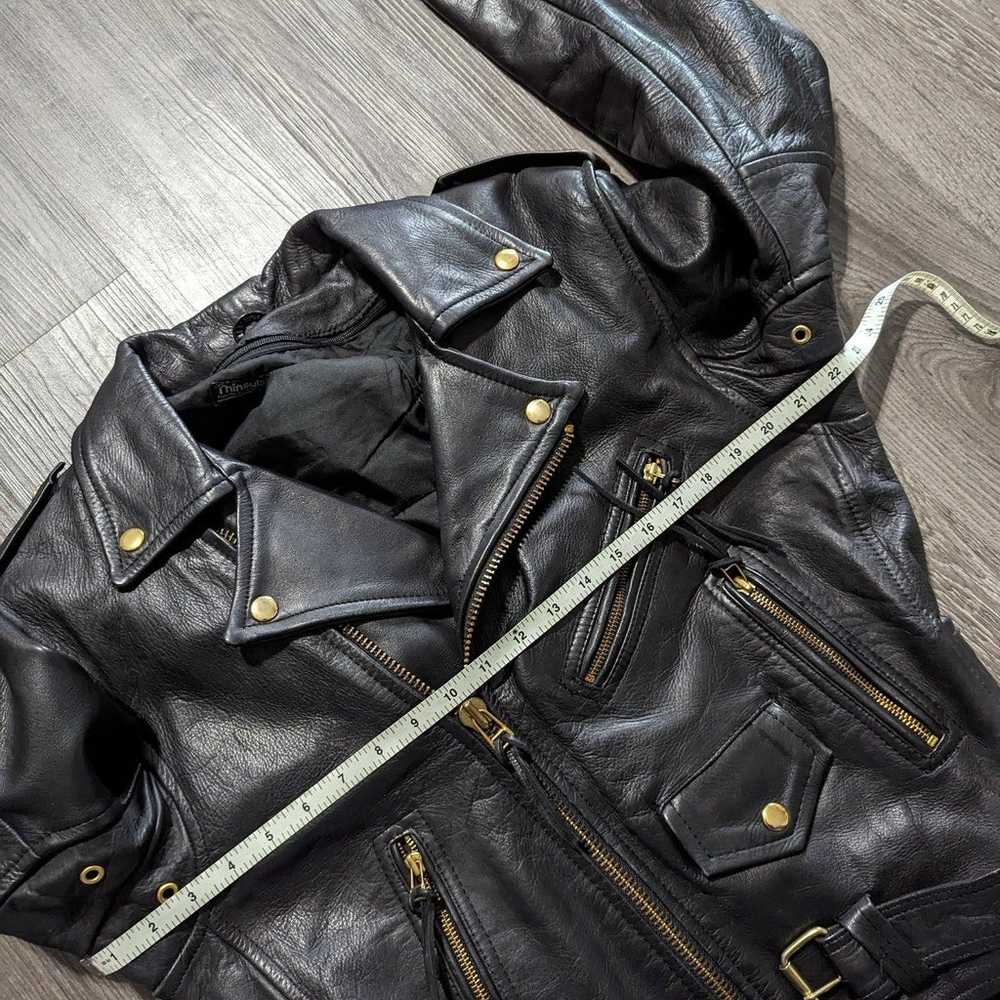 Vintage Leather Motorcycle Jacket - image 8