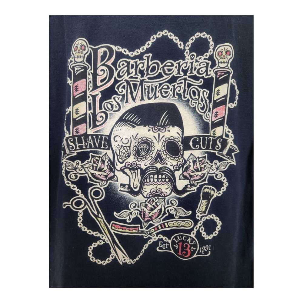 Vintage Lucky 13 Barberia Los Muertos Skeleton Ba… - image 2