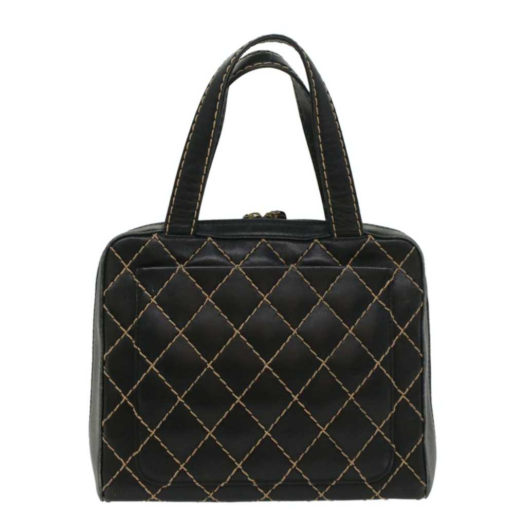 Chanel CHANEL Wild Stitch Hand Bag Leather Black … - image 2