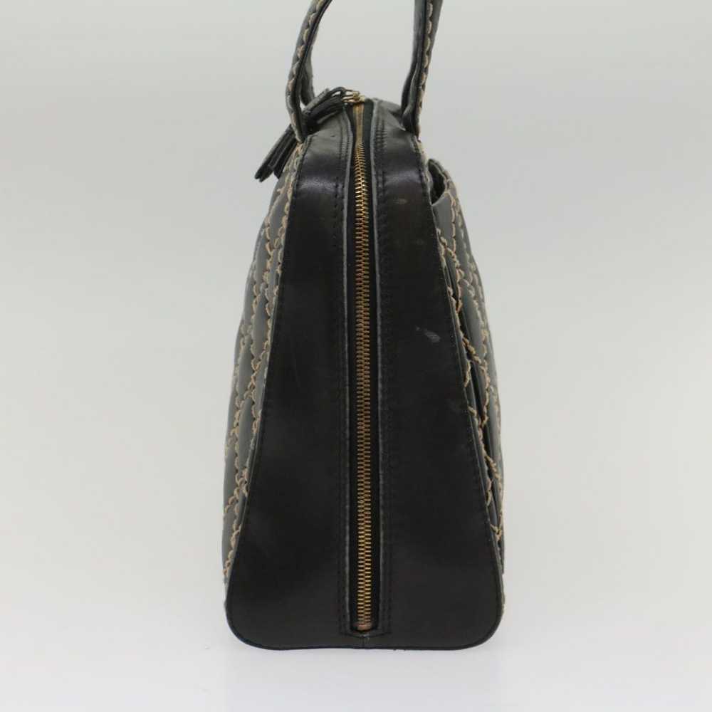 Chanel CHANEL Wild Stitch Hand Bag Leather Black … - image 3