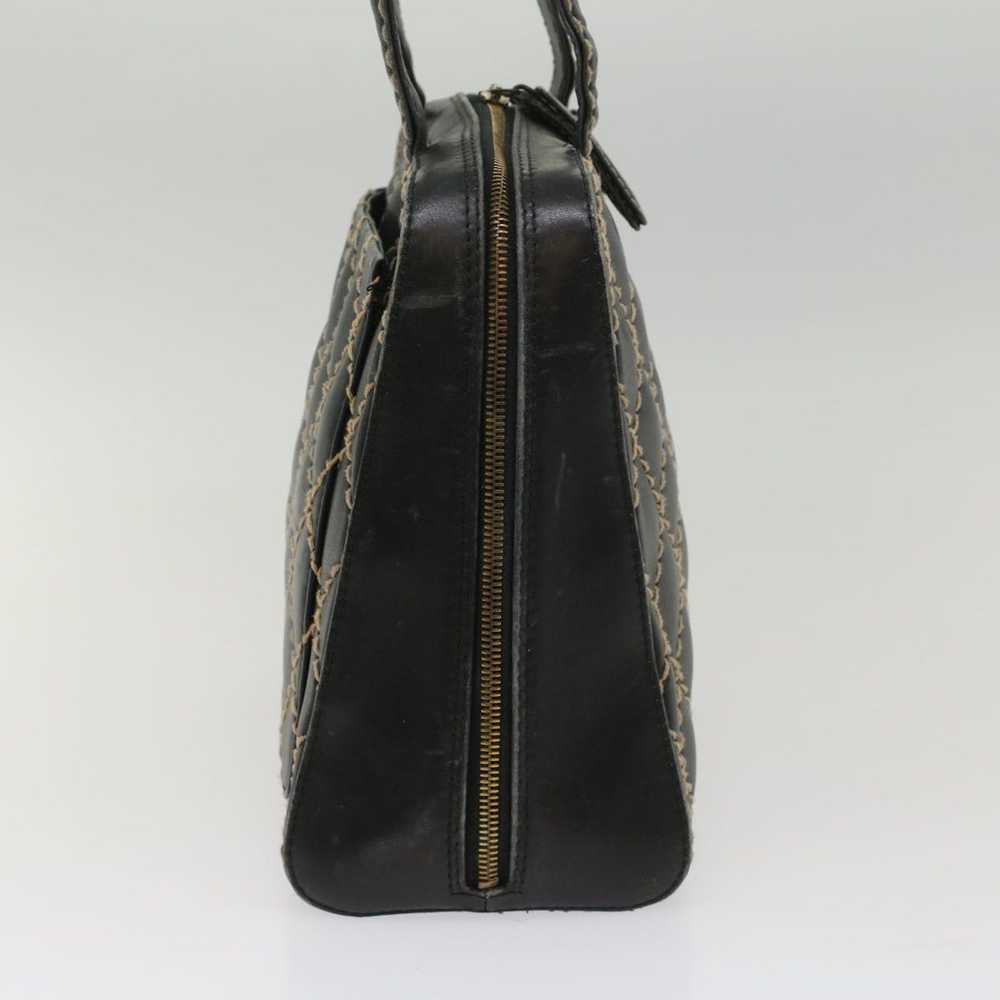Chanel CHANEL Wild Stitch Hand Bag Leather Black … - image 4