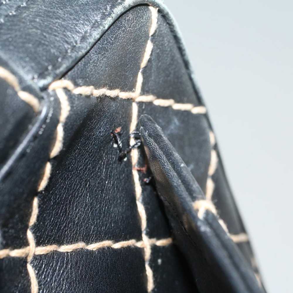 Chanel CHANEL Wild Stitch Hand Bag Leather Black … - image 9