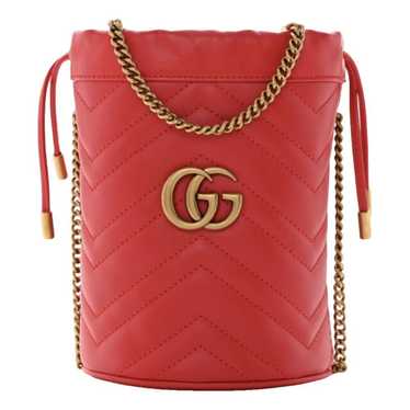 Gucci Gg Marmont Chain Bucket leather crossbody b… - image 1