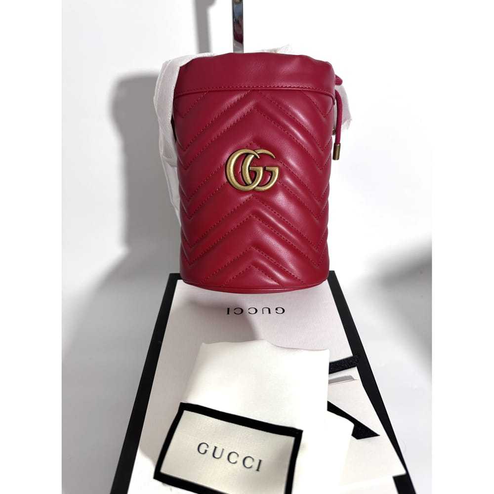 Gucci Gg Marmont Chain Bucket leather crossbody b… - image 3