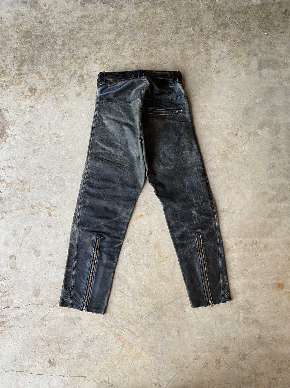 Biker Jeans × Genuine Leather × Vintage 1940s/50s… - image 3