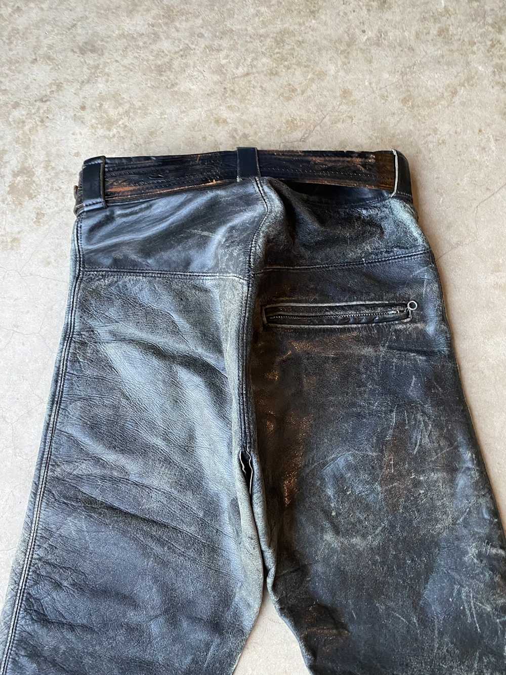 Biker Jeans × Genuine Leather × Vintage 1940s/50s… - image 4