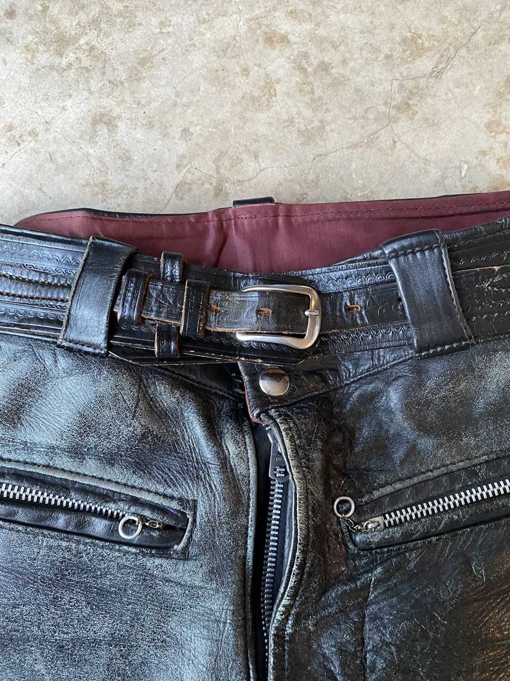 Biker Jeans × Genuine Leather × Vintage 1940s/50s… - image 8
