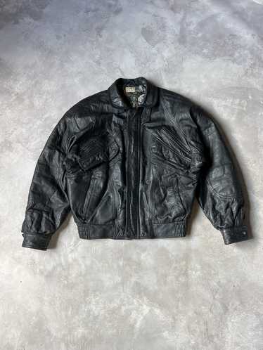 Japanese Brand × Leather Jacket × Racing Vintage … - image 1