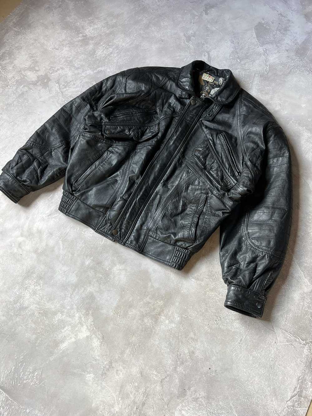 Japanese Brand × Leather Jacket × Racing Vintage … - image 2