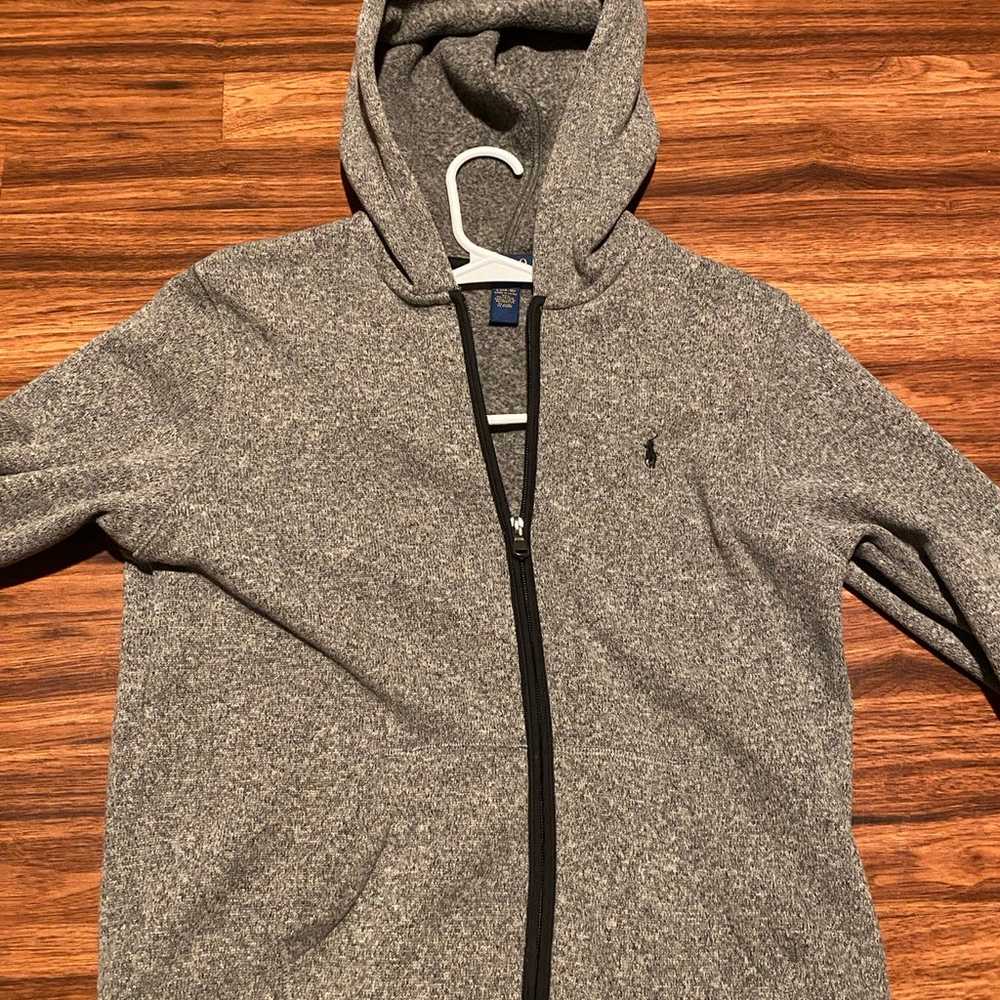 Grey polo hoodie - image 1
