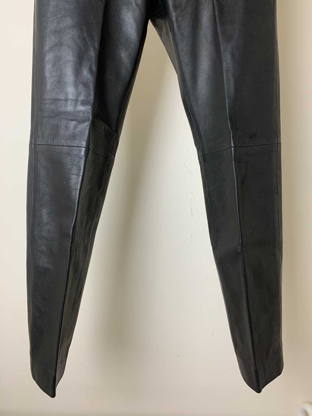 Gucci × Tom Ford Gucci Black Leather Pleated Trou… - image 5