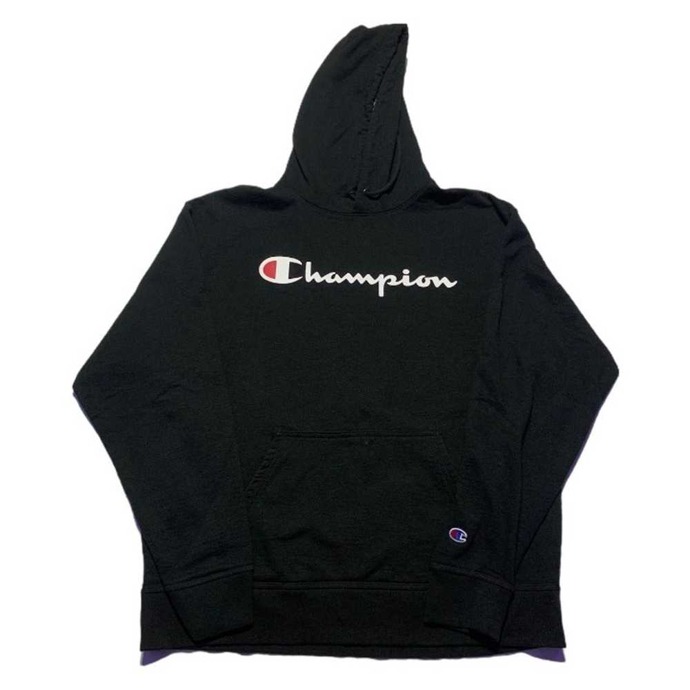 Black Champion Spellout Hoodie - image 1