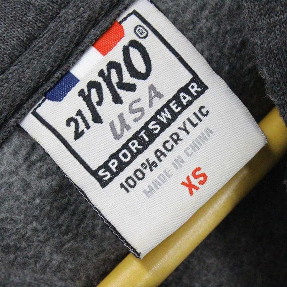 Vintage 21 Pro Hoodie Sweatshirt Men's Gray Retro… - image 4