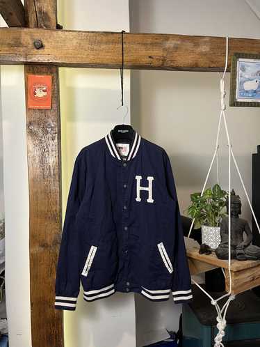 Huf × Varsity Jacket × Vintage USA HUF Skateboard… - image 1