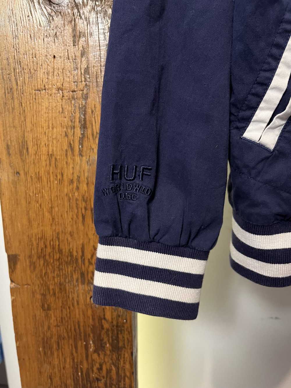 Huf × Varsity Jacket × Vintage USA HUF Skateboard… - image 5