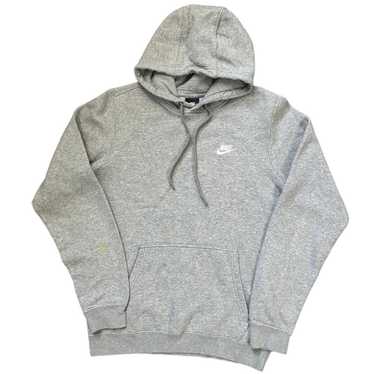 Vtg Nike Swoosh Grey Hoodie Pullover Mens Sz Small - image 1