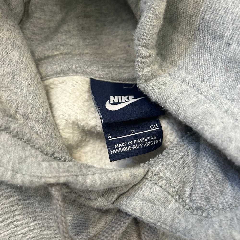 Vtg Nike Swoosh Grey Hoodie Pullover Mens Sz Small - image 3