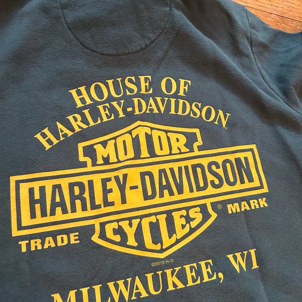 Vintage Harley Davidson Motorcycle Hoodie Sweater - image 5