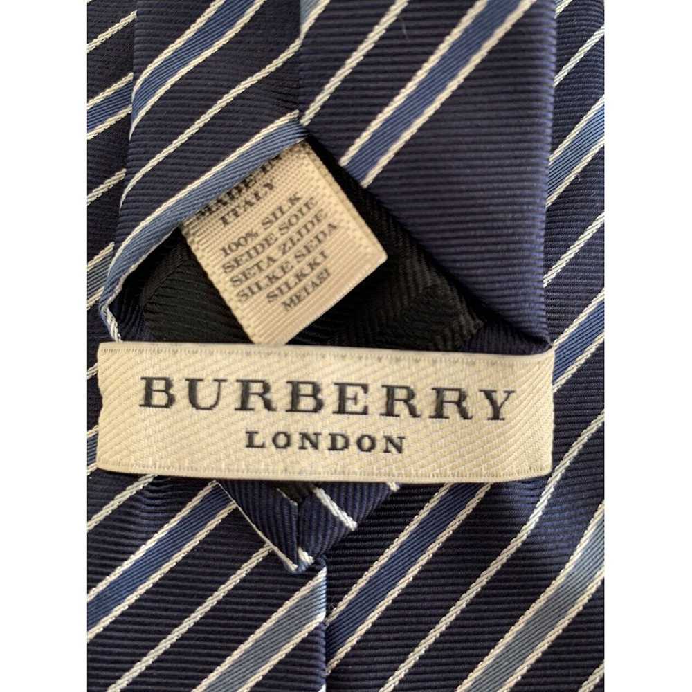 Burberry BURBERRY LONDON Blue Striped Tie Silk It… - image 5