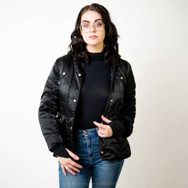 Lands End Lands' End Black Puffer Coat Jacket - M - image 1