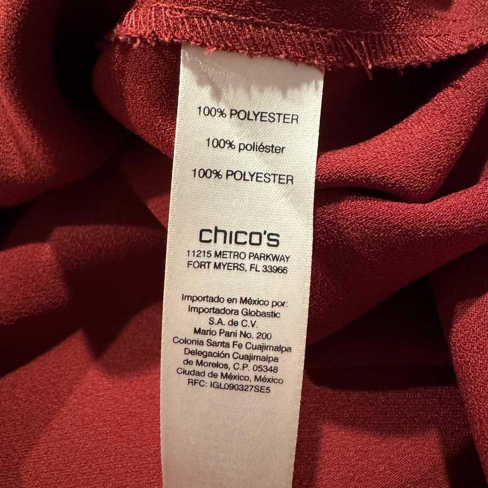 Chicos Chicos Top Back Cutout Tunic Holiday Red S… - image 3