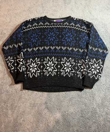 Coloured Cable Knit Sweater × Vintage Sweater Gra… - image 1