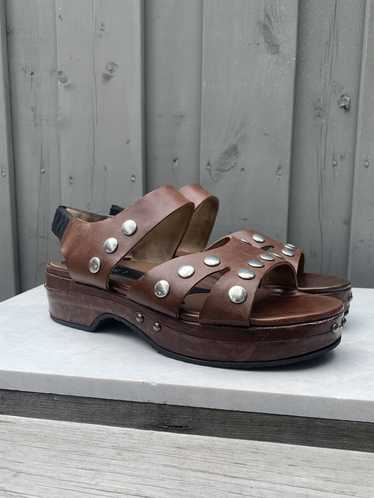 Designer × Marni Marni Clog Sandals Studded Wood L